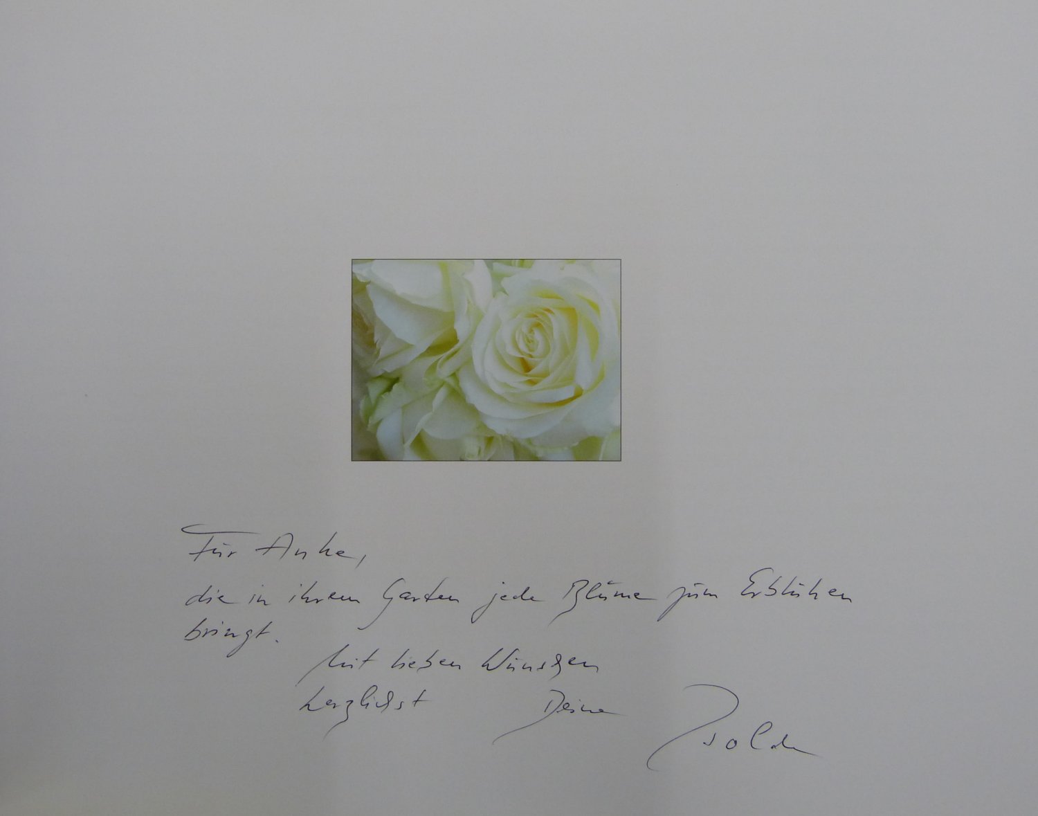 OHLBAUM, Isolde:  Poesie der Blumen. Blumenbilder und Gedichte. (Mit Widmung und Signatur der Fotografin!). 