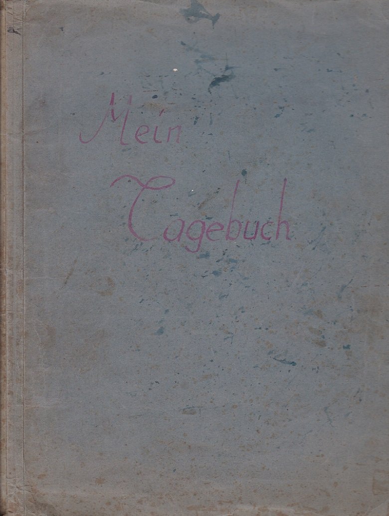   Mein Tagebuch. Album eines Flüchtlings in Oksbøl / Oksböl, Dänemark. (Mappe mit historischen Archivalien aus der Zeit 1945-1948!). 