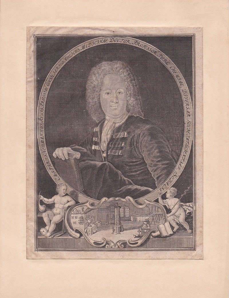   Porträt / Bildnis von Caspar Neumann / Casparus Neumannus (1683-1737). 