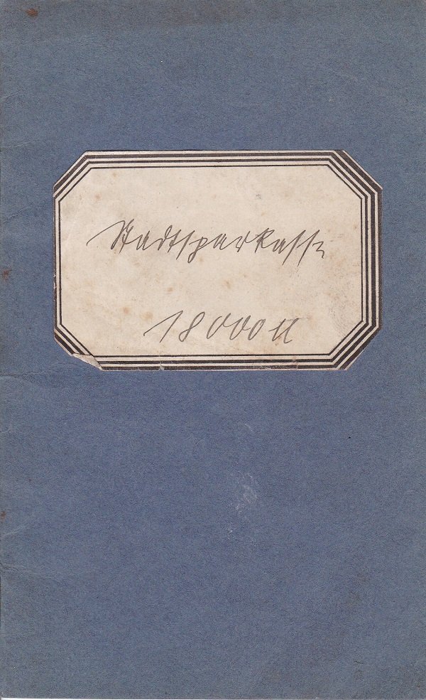 Die Sparkasse der Stadt Prenzlau (Herausgeber):  Einzahlungsbuch über Zinslasten im Zeitraum 1917 - 1923. (Original-Dokument der Sparkasse der Stadt Prenzlau). 