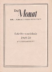LASKY, Melvin J. (Herausgeber):  Der Monat. Eine internationale Zeitschrift fr Politik und geistiges Leben. Inhaltsverzeichnis 1949/50. Zweiter Jahrgang (Heft 13-24). 