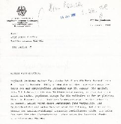 VOGEL, Hans-Jochen:  Brief des SPD-Politikers Hans-Jochen Vogel an den Verleger Wolf Jobst Siedler. Original-Brief im Umfeld des 60. Geburtstags Siedlers im Jahr 1986. 